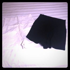 high waisted fold over athletic booty shorts